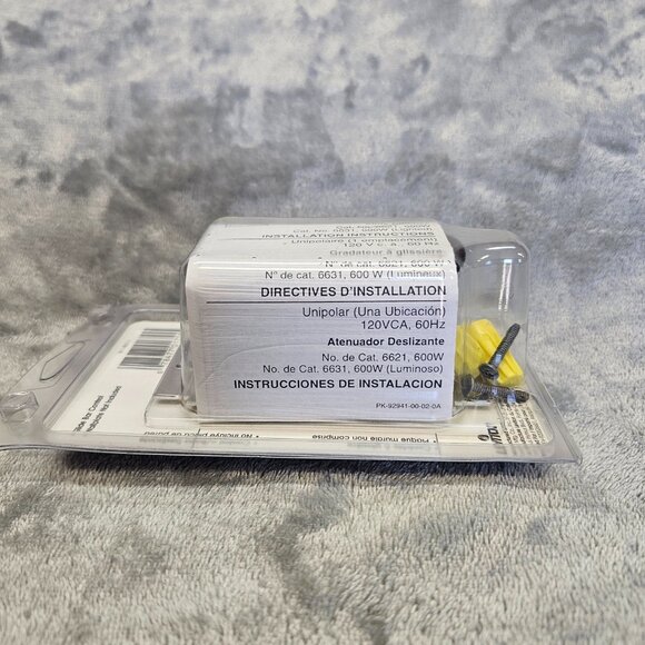 Leviton 611-6621-I  Decora Sureslide 600W Dimmer Switch Ivory - Picture 10 of 11